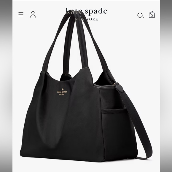 NEW Kate Spade Chelsea Baby Bag black Tote Sleek Minimalist Design - Picture 6 of 12
